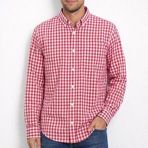 UNTUCKit Red & White Gingham Button-Down Shirt | Men’s XXL